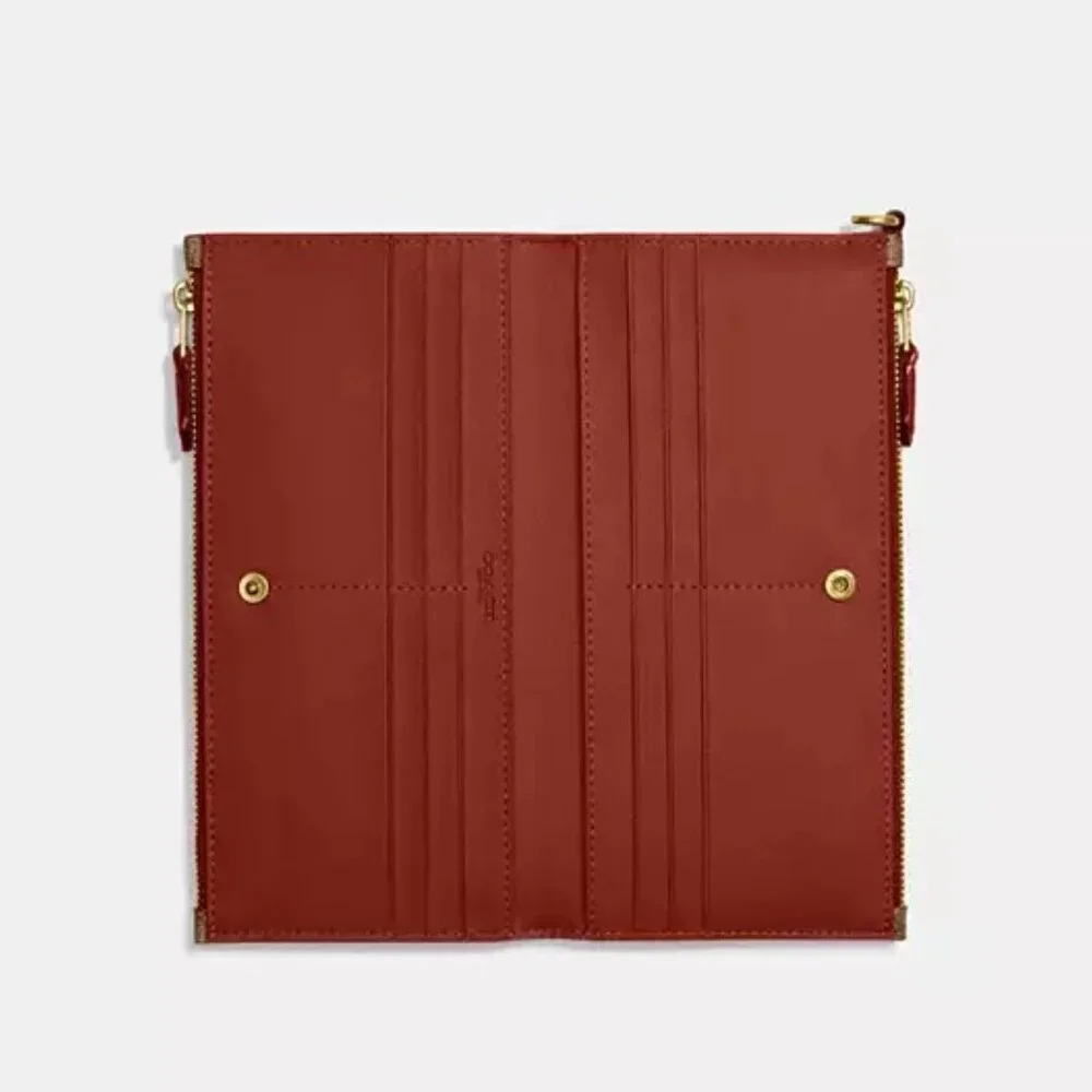 Coach Double Zip Wallet In Signature Canvas - Picture 3 of 10